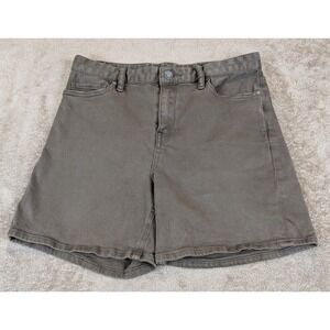 AllSaints Chris Shorts W28 Olive Green Denim High Waist Casual Women's Size 28